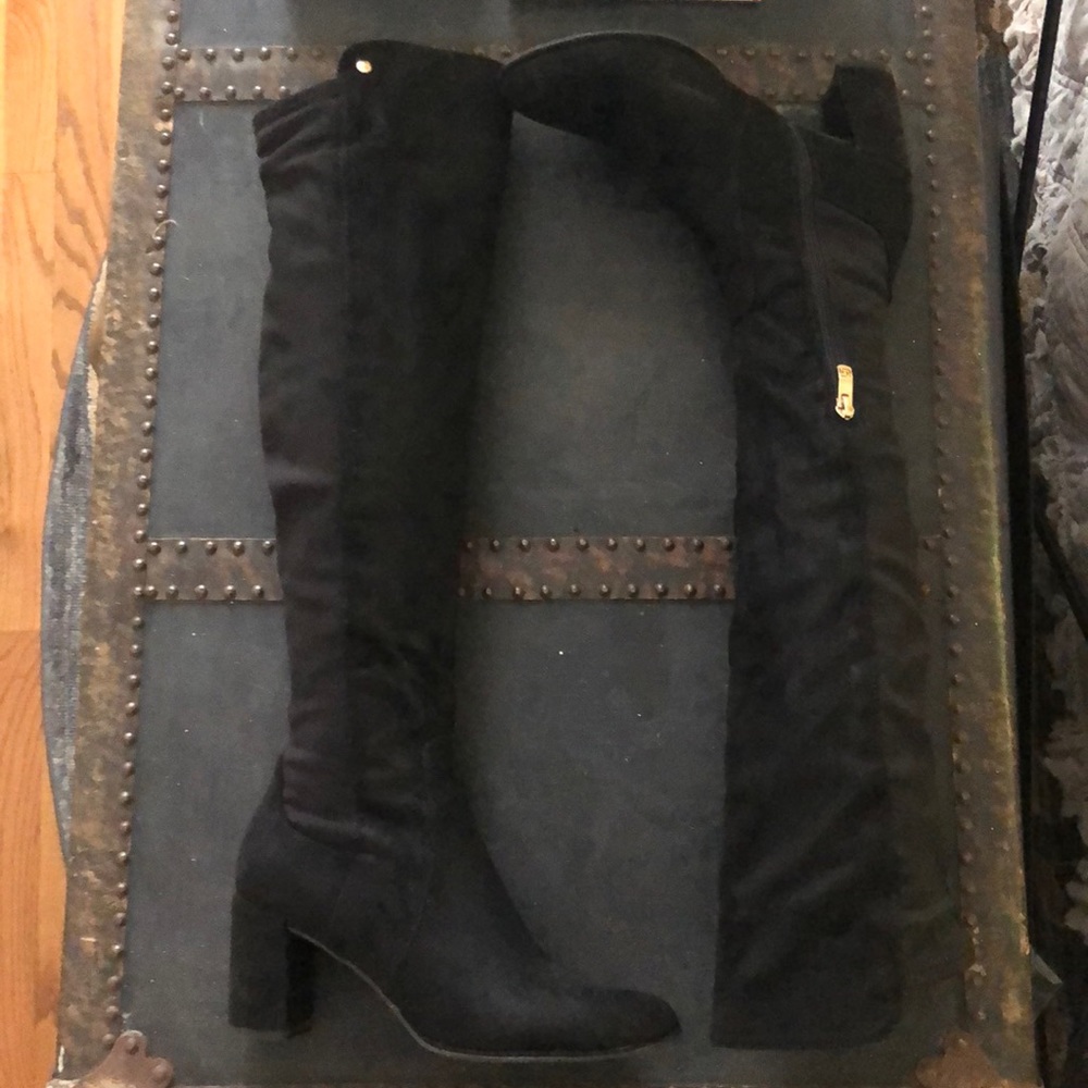 Over the knee black boots size 8
